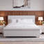 King Size Upholstered Bed Frame with High Headboard & Rolled Footboard-1130430539
