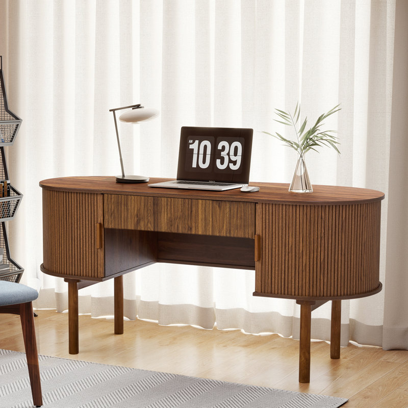Computer Desk With Storage, Walnut