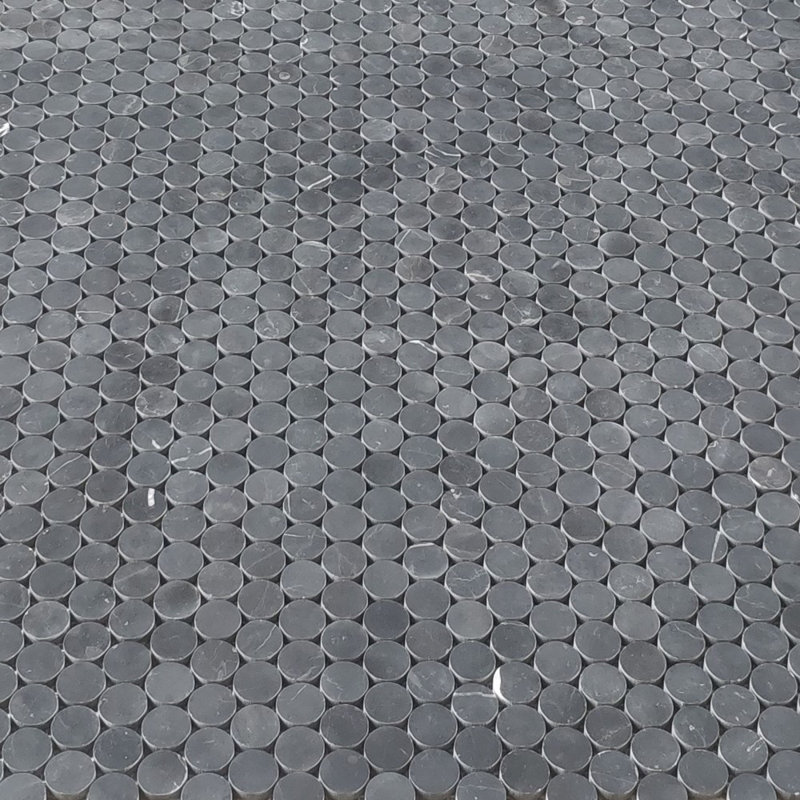 Carreau de mosaïque de marbre rond 1 po x 1 po