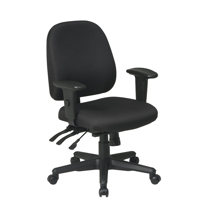 Ergonomic Polyester Blend Task Chair, Icon - Black