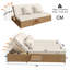 199cm Long Double Chaise with Cushions