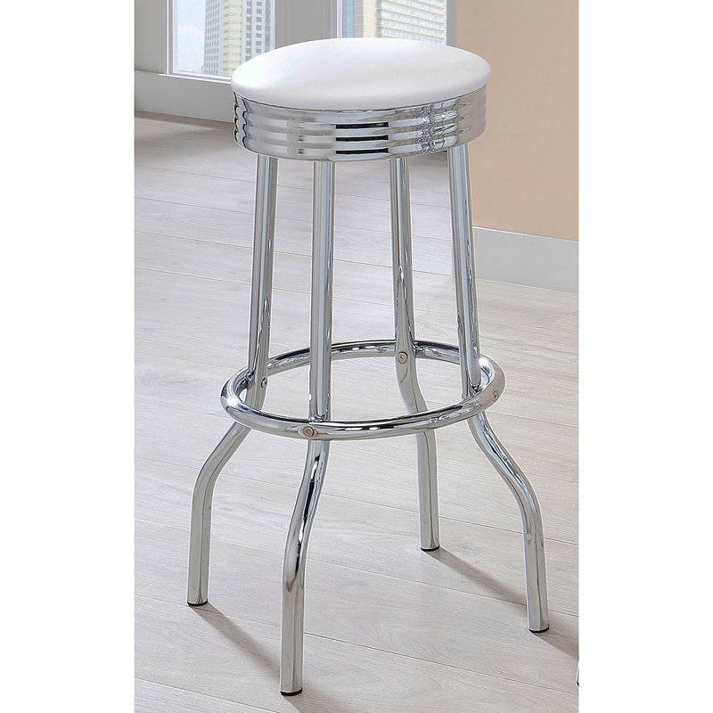 Tabouret de bar pivotant en métal blanc Midge (ensemble de 2)