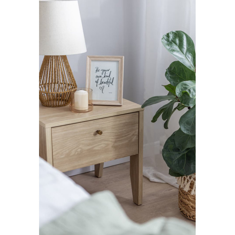 Thijmen 45cm W Manufactured Wood Bedside Table