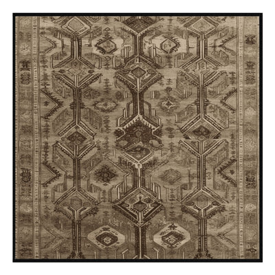 Tapis brun lavable à la machine