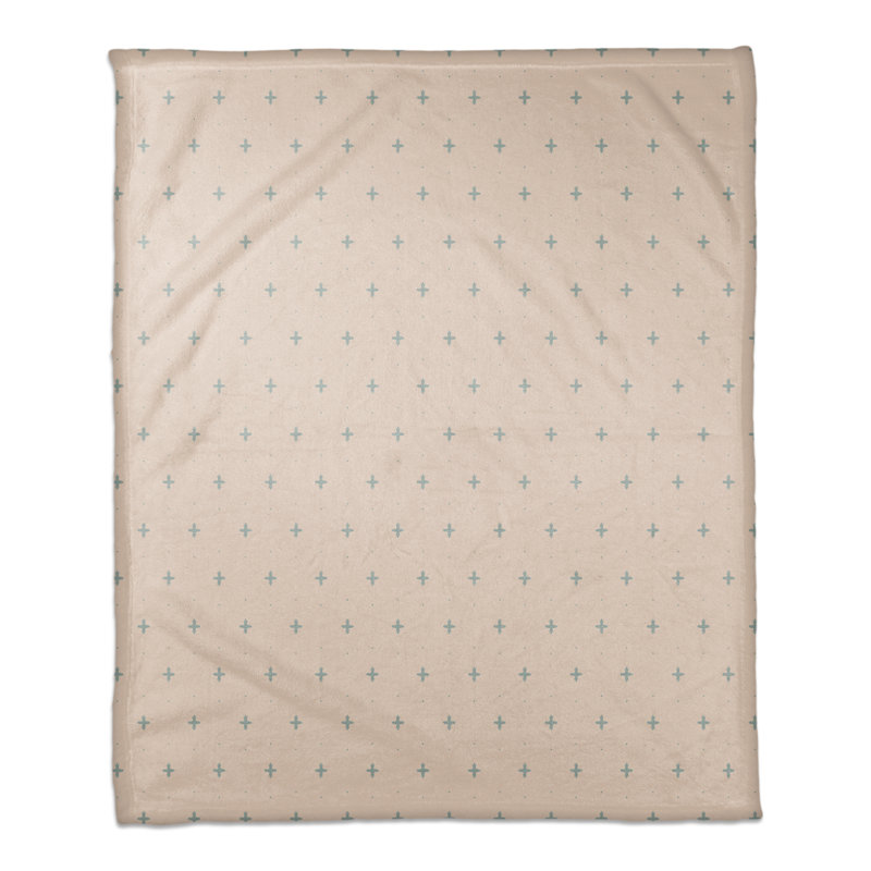 Hand Woven Throw Blanket, Blue/Blush
