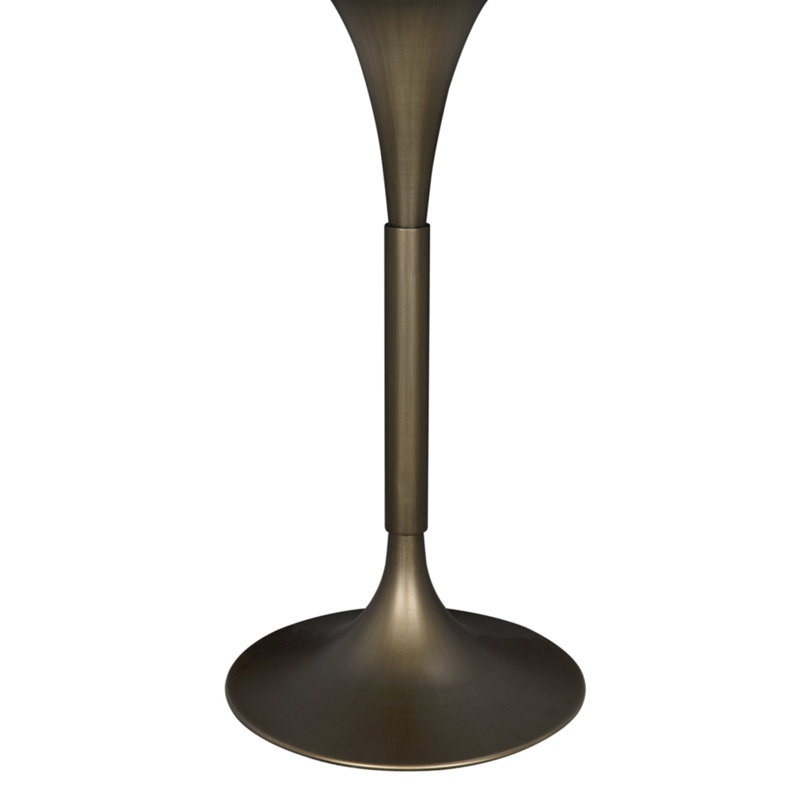 Jman Round Marble Dining Table, Bianco Crown/Aged Brass