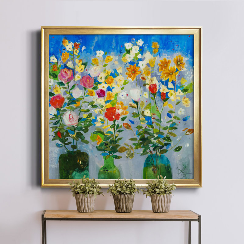 «Debout» - Reproduction d'art sur toile encadrée, H 34,5 po x l 34,5 po x P 1,5 po, Cadre blanc