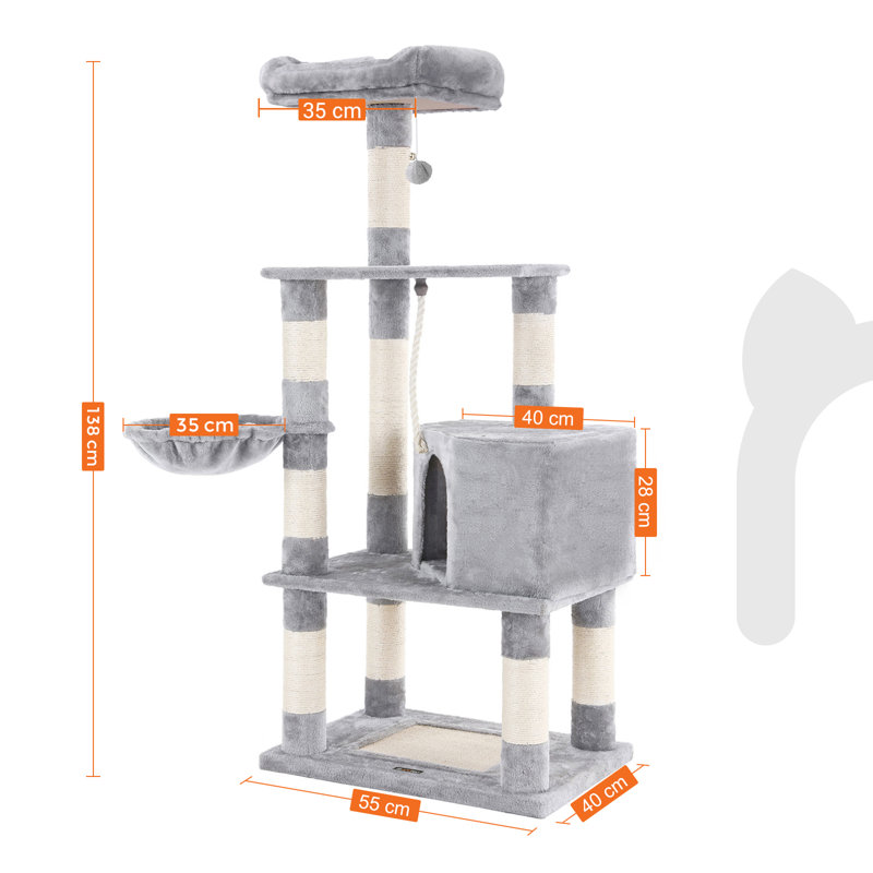Barnsley 138cm H Cat Tree, Grey