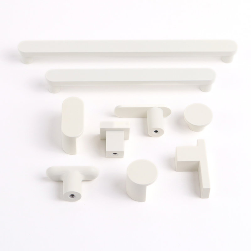 Snow White Aluminum T-Bar Cabinet Drawer Knob
