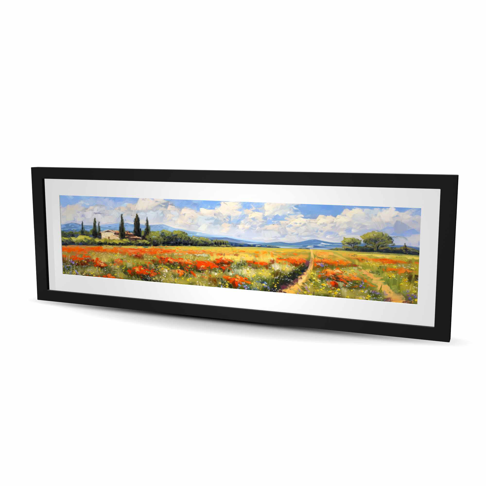 Lark Manor Field Line | White Framed Matted Print for Home Decor ...