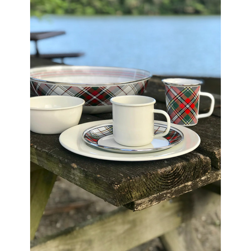 Rolled Black Rim Mug Set/4, Black Rim