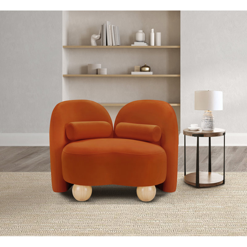 Daphne Upholstered Chair, Cognac Velvet