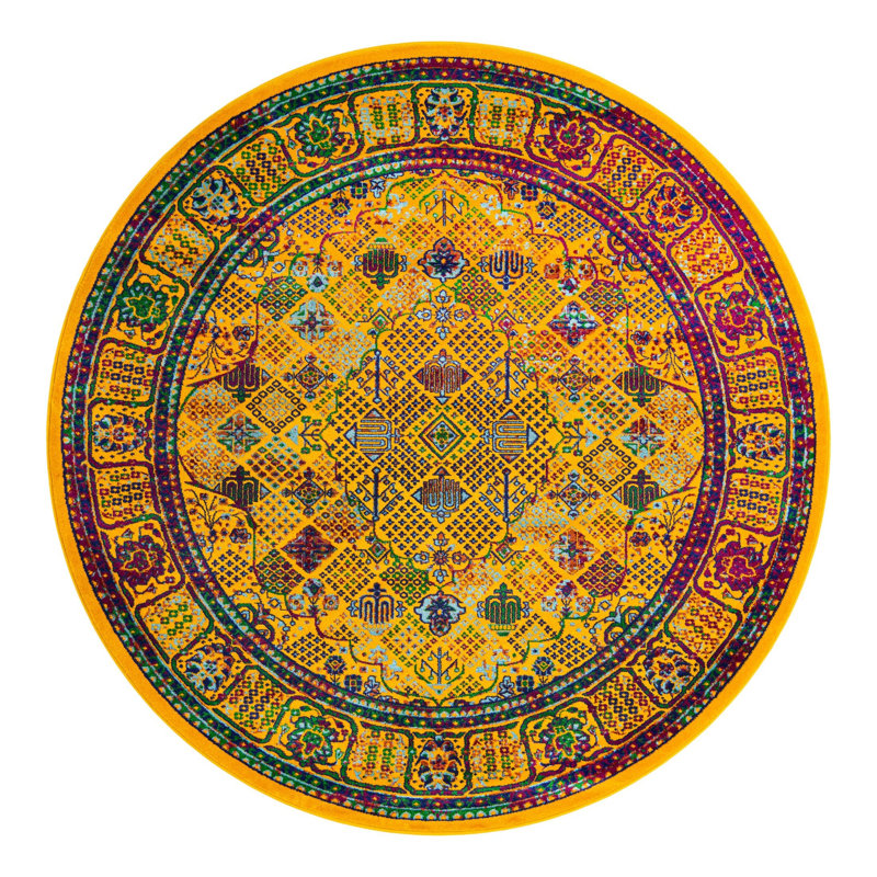 Erkand Oriental Indoor Rug, Round 7'10"