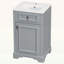 Meuble-lavabo de salle de bain avec lavabo, porte à fermeture en douceur et tablette réglable pour les salles de bain compactes-208208074