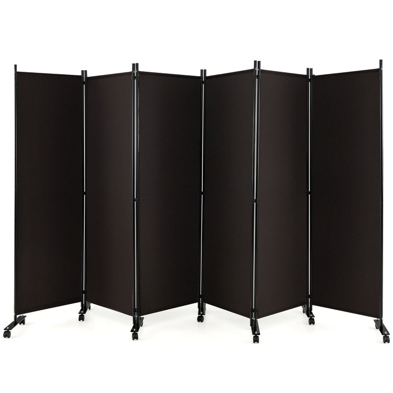 Cloison pliante Aytan, Brun, 6, H 68 po x l 132 po x P 12 po