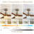 42" 3-Blade LED Standard Ceiling Fan with Remote Control and Light Kit for Living Room