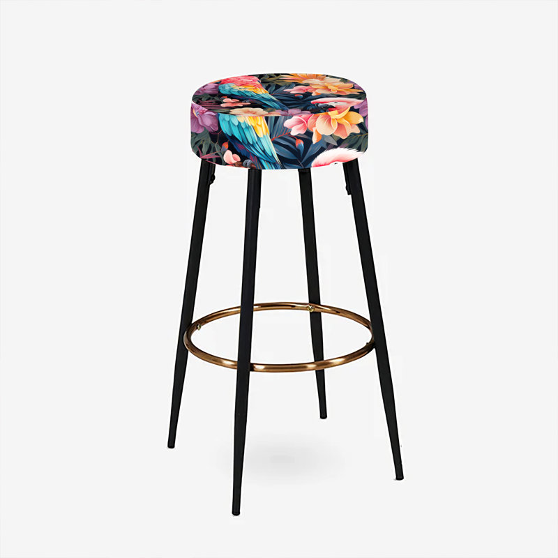 Parrot Haven - motif tropical - ensemble de 2 tabourets de bar tropicaux