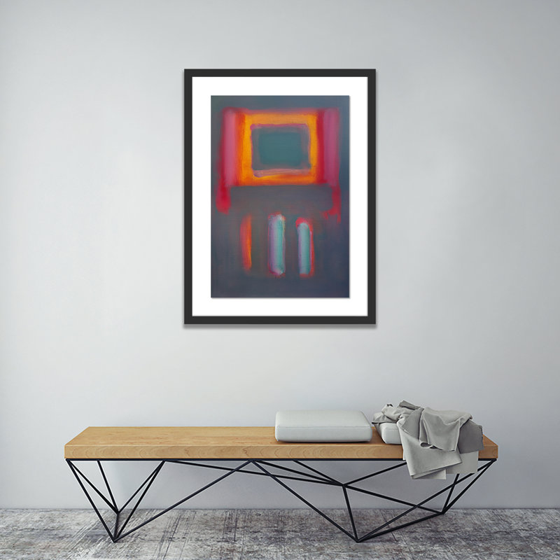 Figures In A Souk Gray Print by Charles Stuart, 48" H x 34" W x 2.5" D, Black