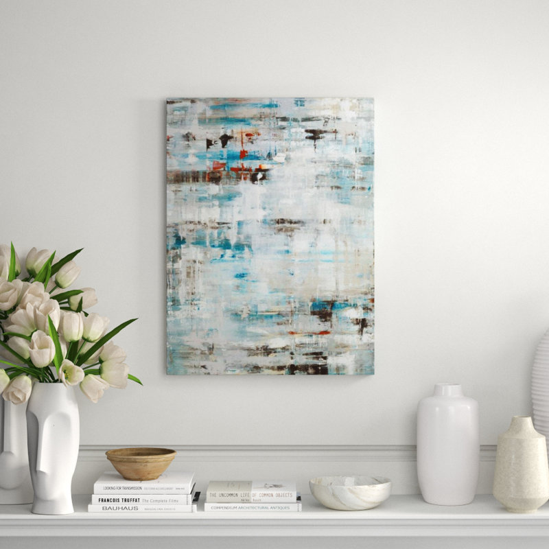 Cold Rain Painting by Samuel Kane, Knife Gel, 47" H x 36" W