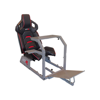 GTR Simulator Reclining Ergonomic Synthetic Leather PC and Racing Game Chair with Footrest