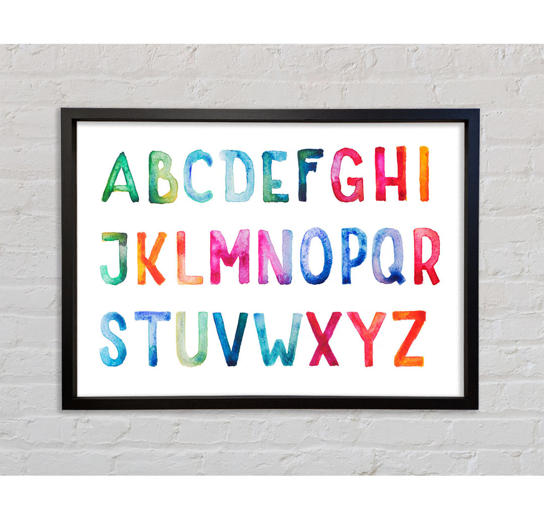 Regenbogen Alphabet Gerahmter Druck