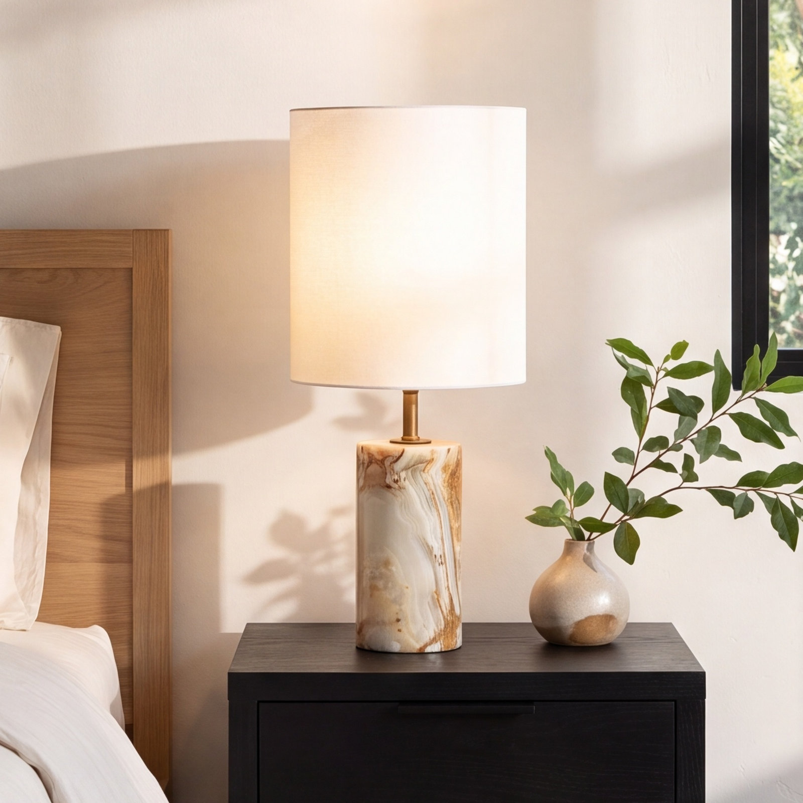 Stone Table Lamp