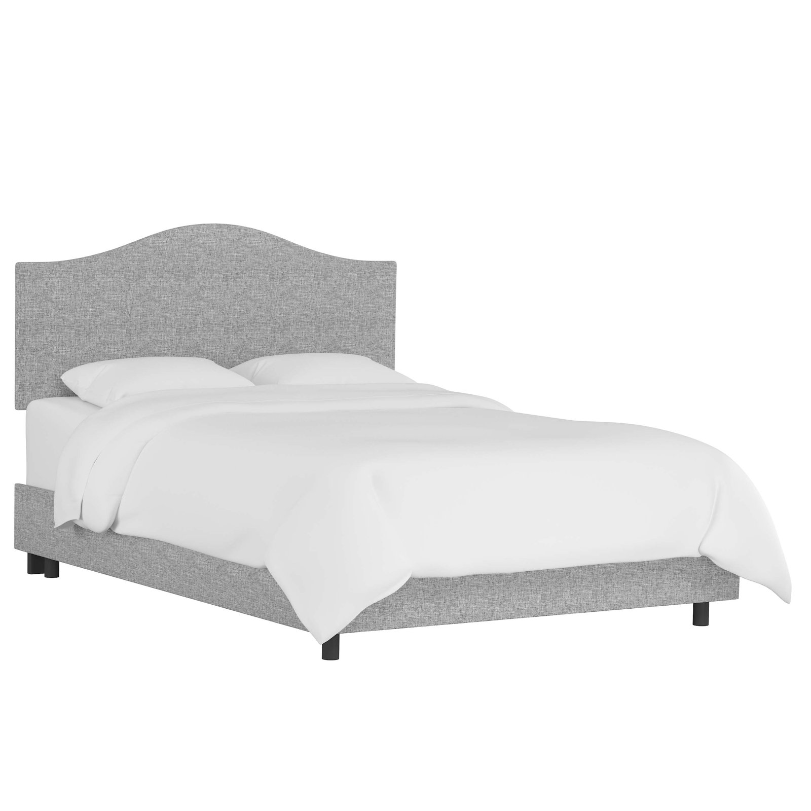 Morris Upholstered Standard Bed, King, Zuma Pumice Textured Linen