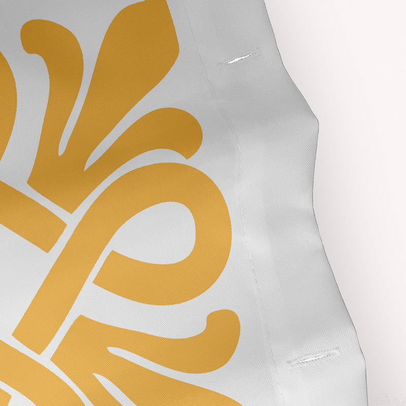 Rideau de douche simple Milnor, Jaune