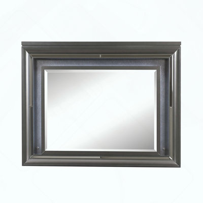 Sawyer Metallic Gray Finish Mirror with LED