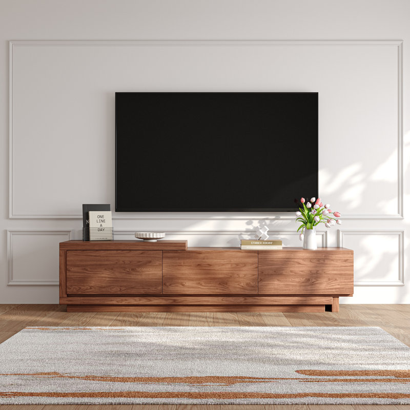 Modern 78.74"-103" Extendable TV Stand With Storage Drawers, Brown