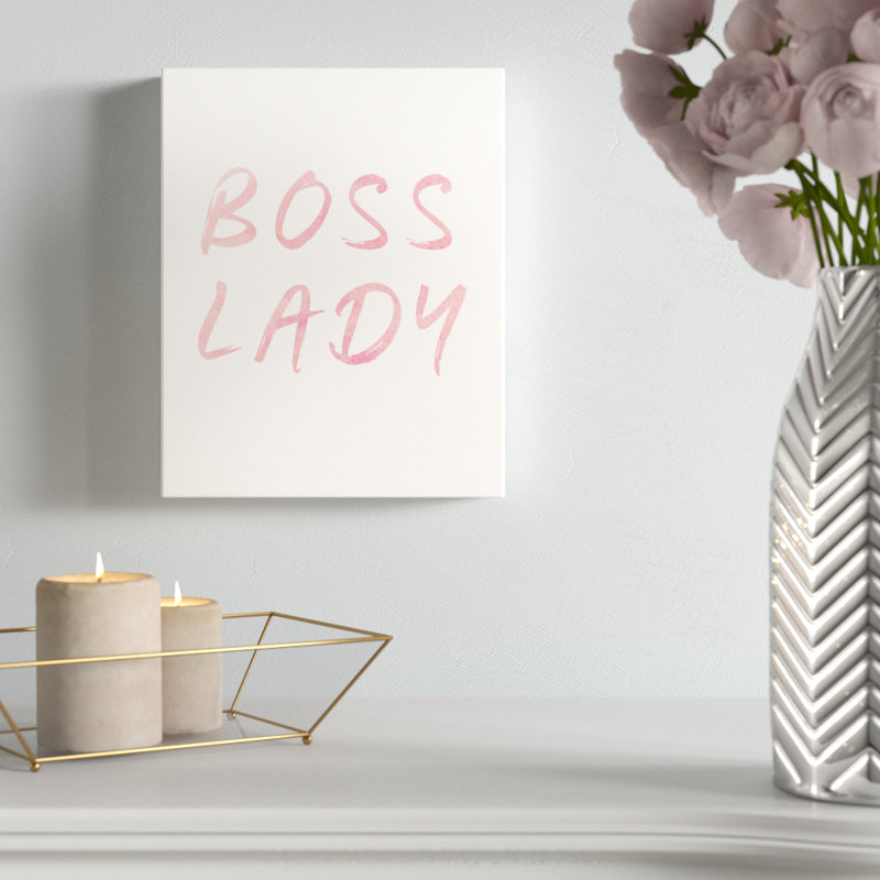 «Boss Lady», reproduction d'art textuel sur toile, H 10 po x l 8 po, Toile tendue