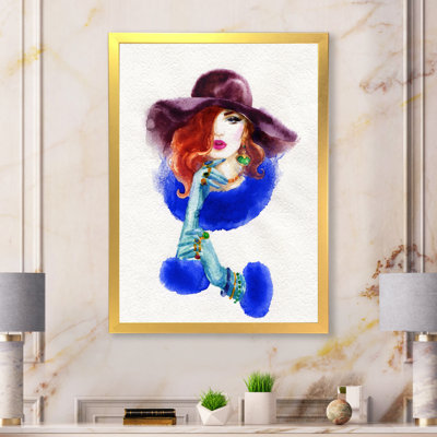«Stylish Portrait Of Vintage Woman IV», œuvre d'art sur toile glamour