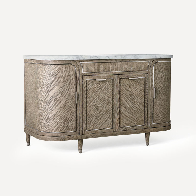 Rosebrook Vanity And Quartz Stone Vanity Top, Gray Oak, White Zeus Extreme, Brushed Pewter