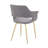 Ylva Dining Chairs with Arms and Open Back in Velvet with Gold Metal Legs-302494508