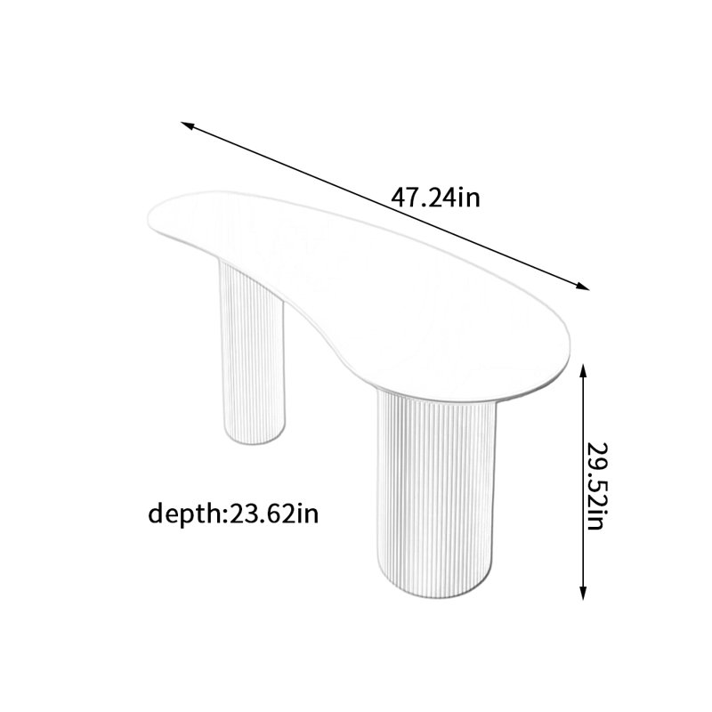 Alldredge, H 29,52 po x l 47,24 po x P 23,62 po, Blanc