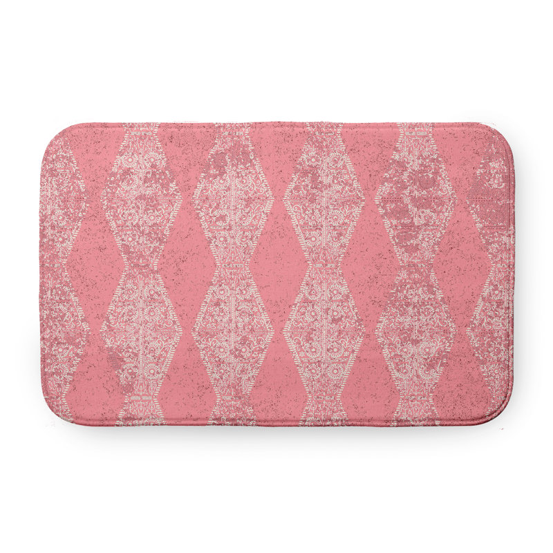Tapis de bain HH Revival, L 17 po x L 24 po, Rose