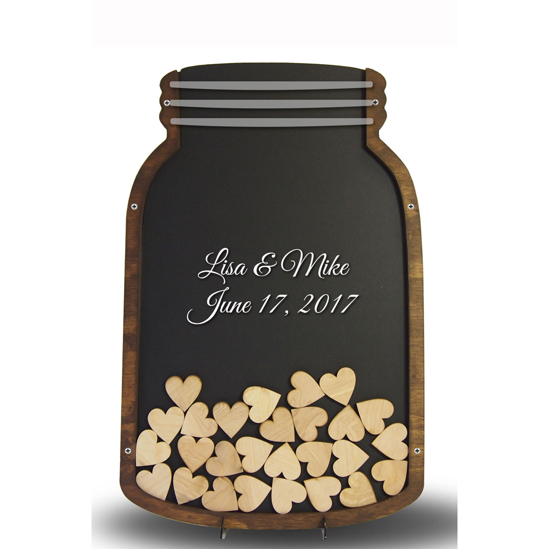 Mason Jar Alternative Personalized Guest Book Coosa Designs 