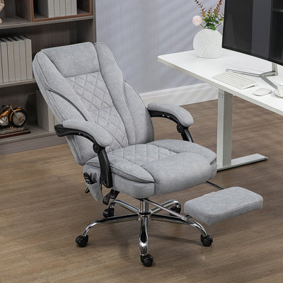 Massage Office Chair With 6 Vibration Points, Heated Reclining Computer Chair