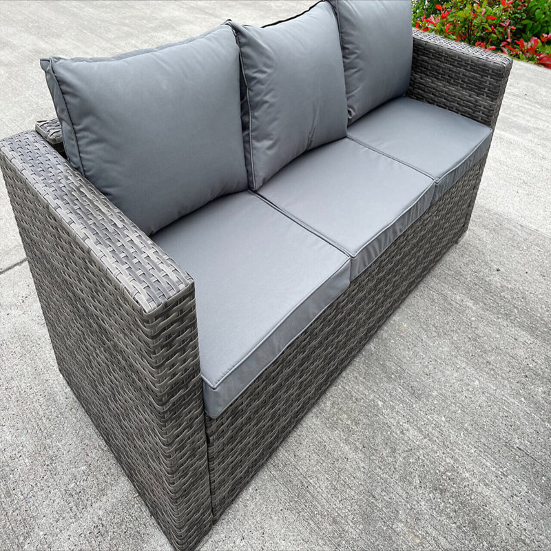 170cm Wide Straight Steel Patio Sofa