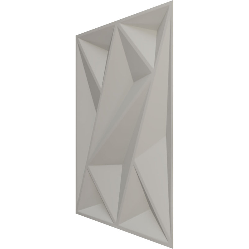 Panneau mural 3D blanc 19,7 po x 19,7 po Falkirk Ross, Beige fumé