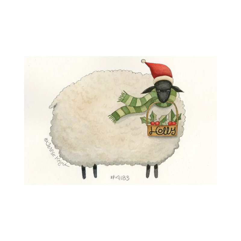 Holly For You by Teresa Kogut - Painting on Canvas, 45.72cm H x 66.04cm W x 3.81cm D, Wrapped Canvas