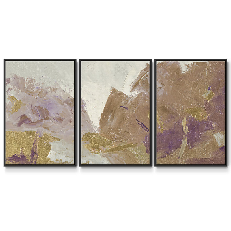 Fall Clearing Variation 2 - Toile encadrée multi-pièces, H 40 po x l 78 po x P 2 po, Noir