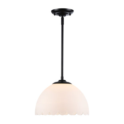 Barnes 1-Light Pendant with Opal Glass