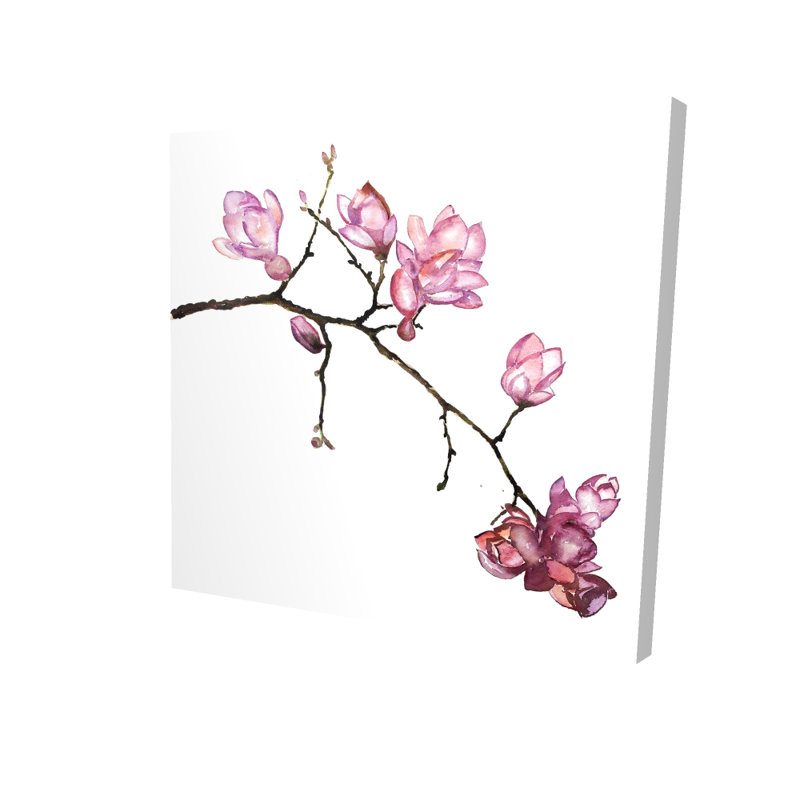 Fleurs de cerisier sur toile | Art mural floral de chambre à coucher