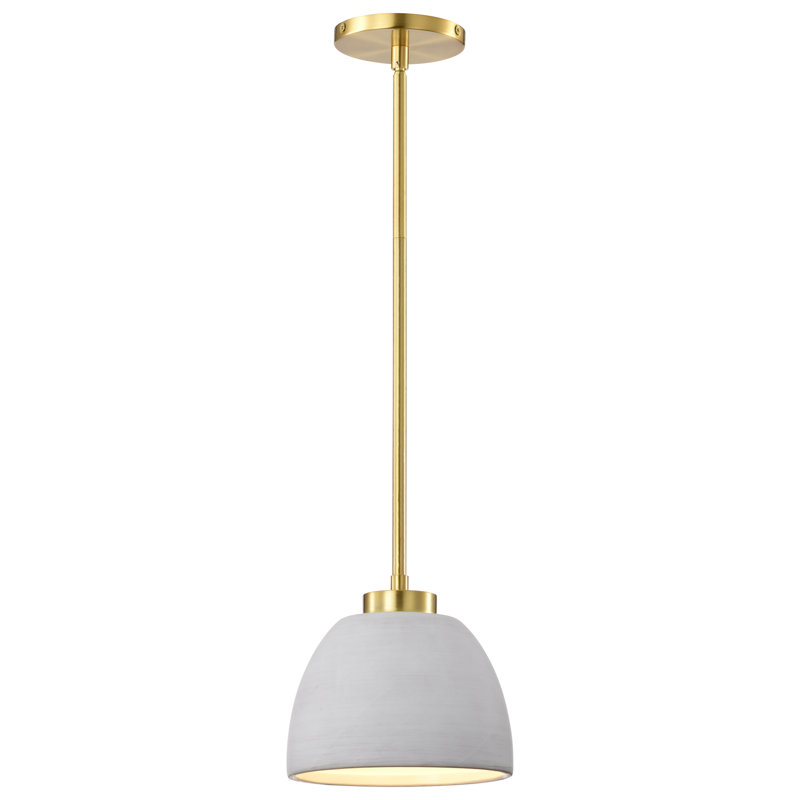 Vildan - Luminaire suspendu en céramique, Laiton brossé, H 42,88 po x l 7,5 po x P 7,5 po