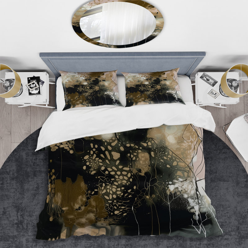 Ensemble de housse de couette en microfibre / polyester Black Chaos V Bedding