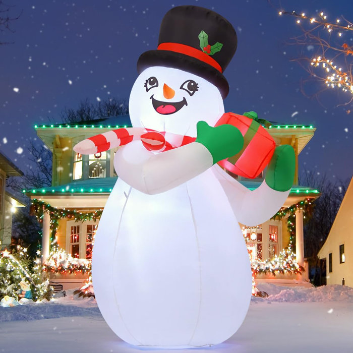 GOOSH Christmas Inflatable Blow Up Snowman Inflatable Snowman Christmas ...