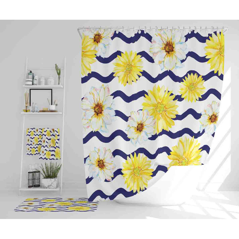 Ness Polyester Shower Curtain Set