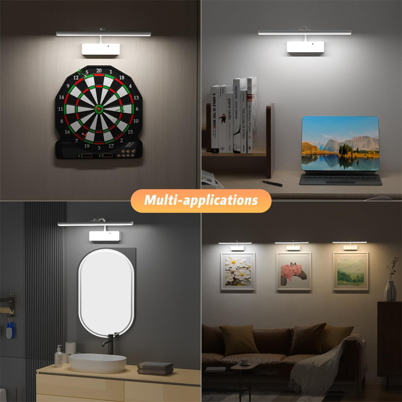 Battery Powered LED Wall Mount Picture Light, Natural