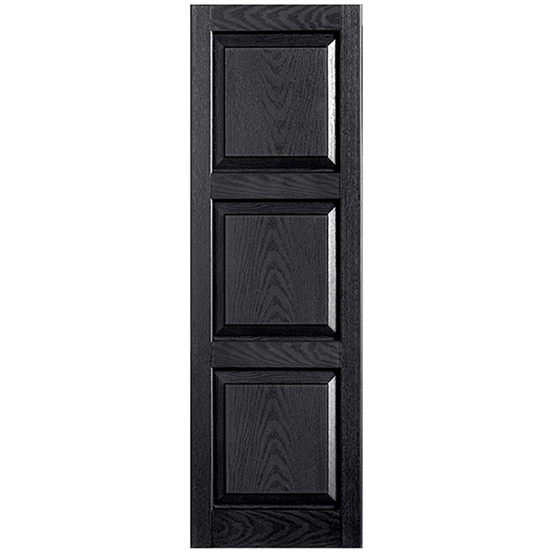 Paire de volets sur mesure en vinyle, Noir, 15 po, 55 po